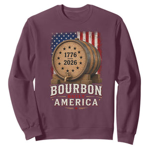 Bourbon Built America 250 Years Sweatshirt Patriotic Whiskey 250th Anniversary USA
