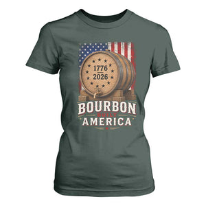 Bourbon Built America 250 Years T Shirt For Women Patriotic Whiskey 250th Anniversary USA