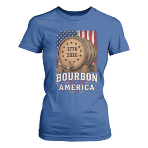 Bourbon Built America 250 Years T Shirt For Women Patriotic Whiskey 250th Anniversary USA