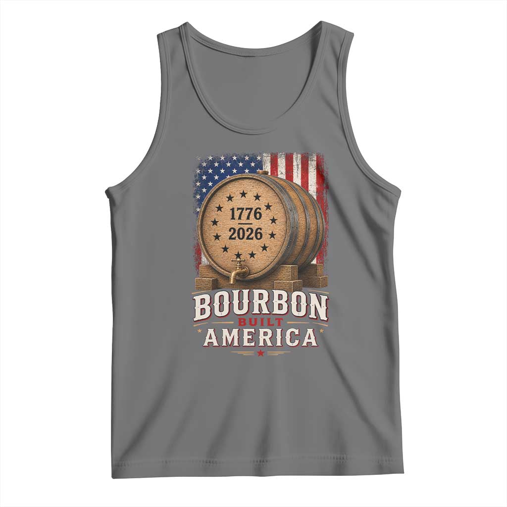Bourbon Built America 250 Years Tank Top Patriotic Whiskey 250th Anniversary USA