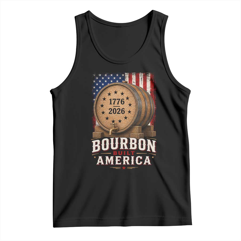 Bourbon Built America 250 Years Tank Top Patriotic Whiskey 250th Anniversary USA