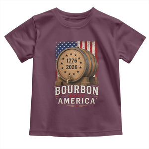 Bourbon Built America 250 Years Toddler T Shirt Patriotic Whiskey 250th Anniversary USA