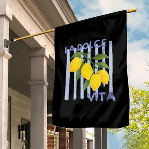 La Dolce Vita Lemon Italian Summer Garden Flag Blue Striped TS11 Print Your Wear