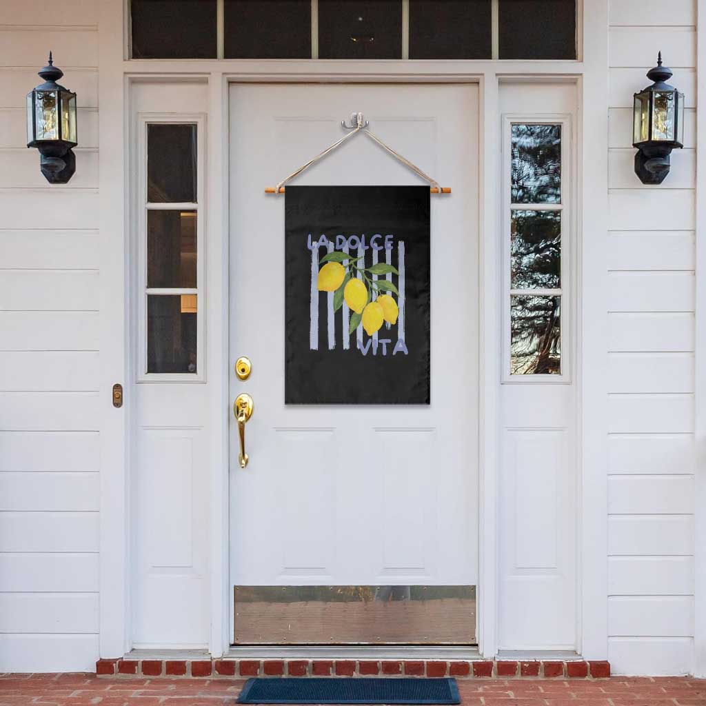 La Dolce Vita Lemon Italian Summer Garden Flag Blue Striped TS11 Print Your Wear