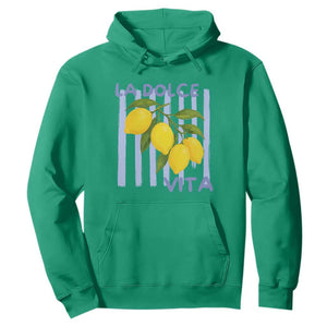 La Dolce Vita Lemon Italian Summer Hoodie Blue Striped TS11 Irish Green Print Your Wear