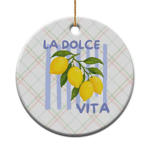La Dolce Vita Lemon Italian Summer Ceramic Ornament Blue Striped TS11 1pc Christmas Plaid Print Your Wear