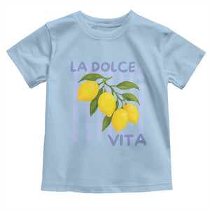La Dolce Vita Lemon Italian Summer Toddler T Shirt Blue Striped TS11 Light Blue Print Your Wear