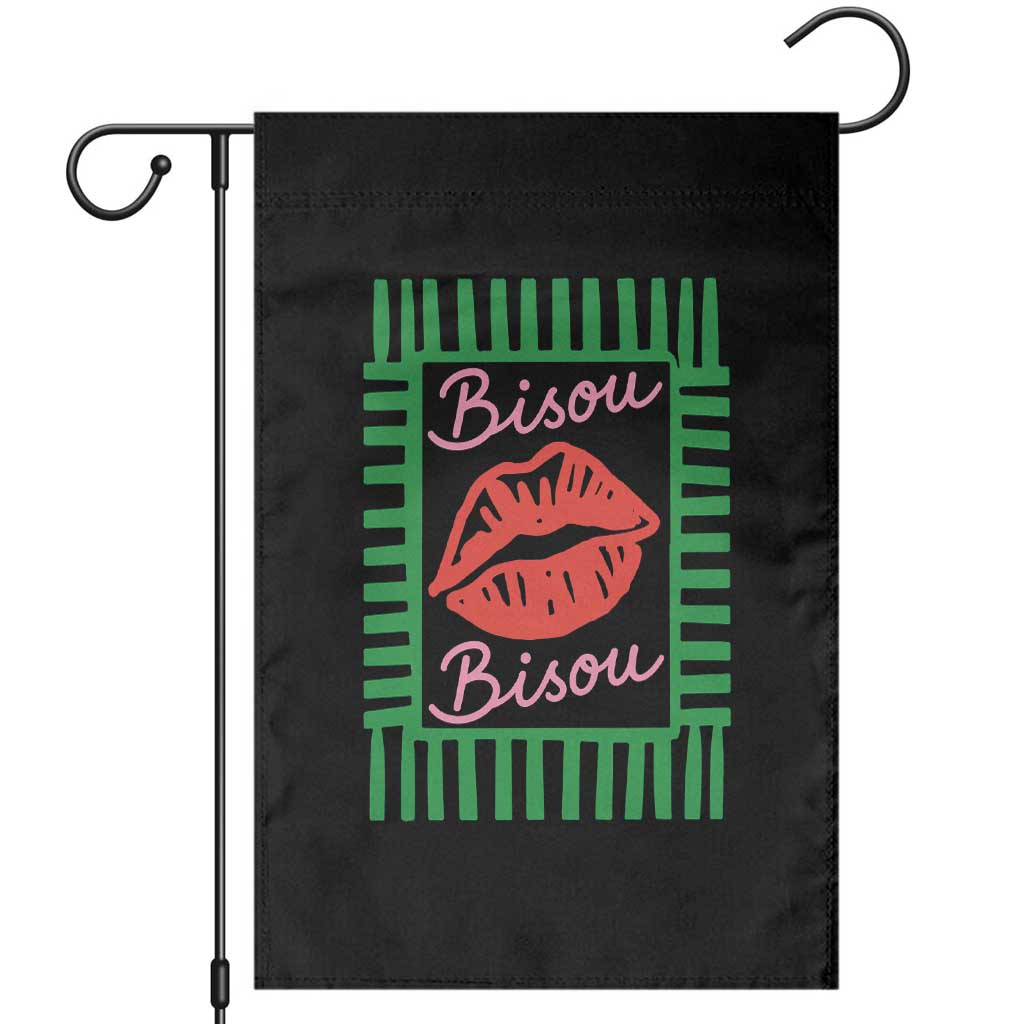 French Bisous Paris Vacation Retro Summer Vibes Garden Flag TS11 Black Print Your Wear
