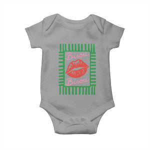 French Bisous Paris Vacation Retro Summer Vibes Baby Onesie TS11 Sport Gray Print Your Wear