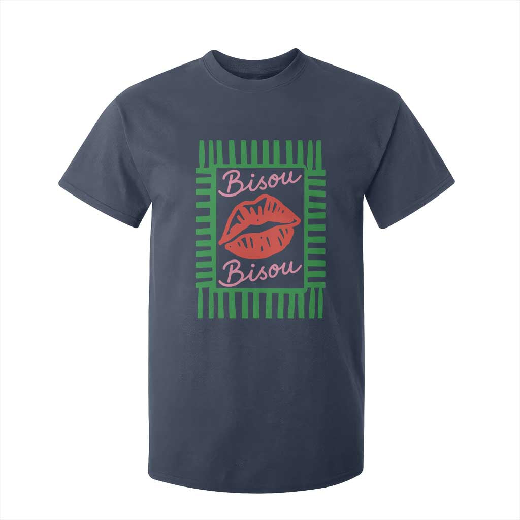 French Bisous Paris Vacation Retro Summer Vibes T Shirt For Kid TS11 Navy Print Your Wear