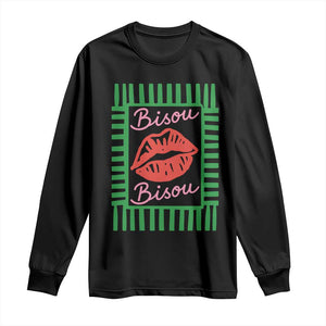 French Bisous Paris Vacation Retro Summer Vibes Long Sleeve Shirt TS11 Black Print Your Wear