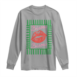 French Bisous Paris Vacation Retro Summer Vibes Long Sleeve Shirt TS11 Sport Gray Print Your Wear