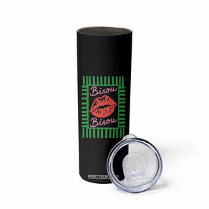 French Bisous Paris Vacation Retro Summer Vibes Skinny Tumbler TS11 Print Your Wear