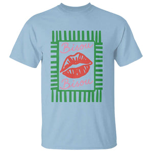 French Bisous Paris Vacation Retro Summer Vibes T Shirt TS11 Light Blue Print Your Wear