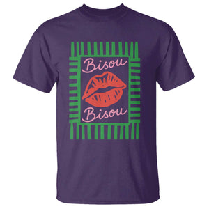 French Bisous Paris Vacation Retro Summer Vibes T Shirt TS11 Purple Print Your Wear