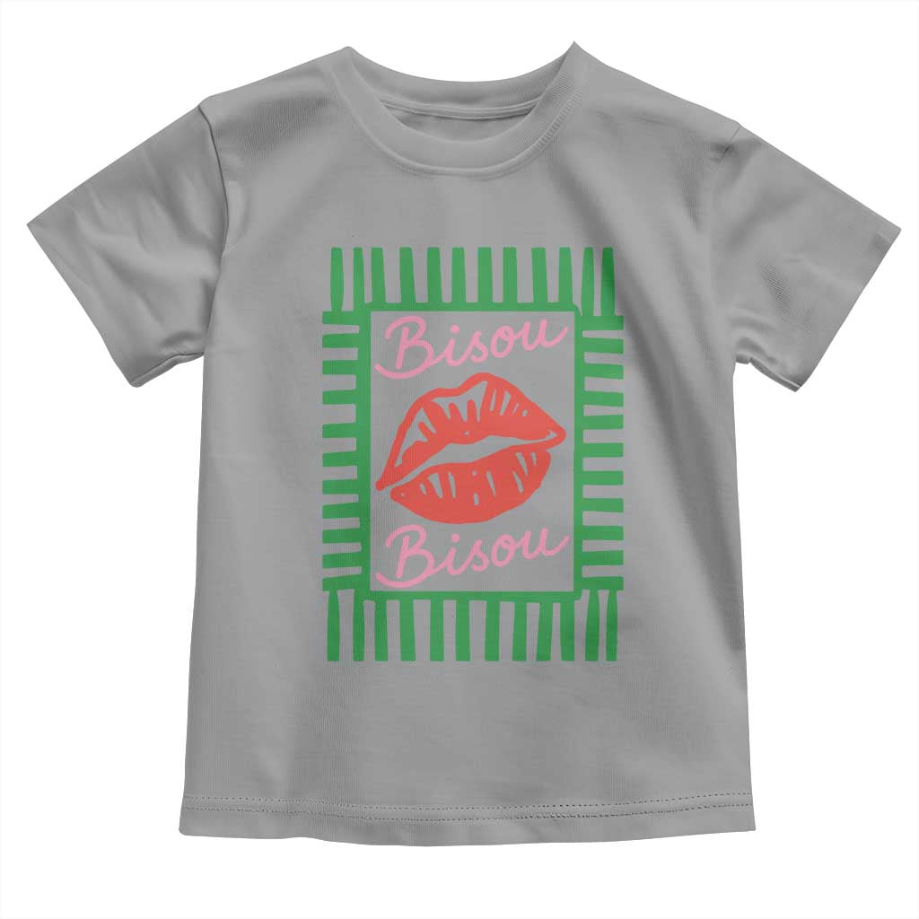 French Bisous Paris Vacation Retro Summer Vibes Toddler T Shirt TS11 Sport Gray Print Your Wear