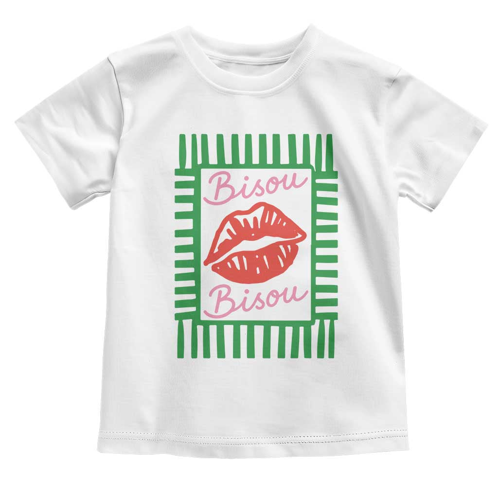 French Bisous Paris Vacation Retro Summer Vibes Toddler T Shirt TS11 White Print Your Wear