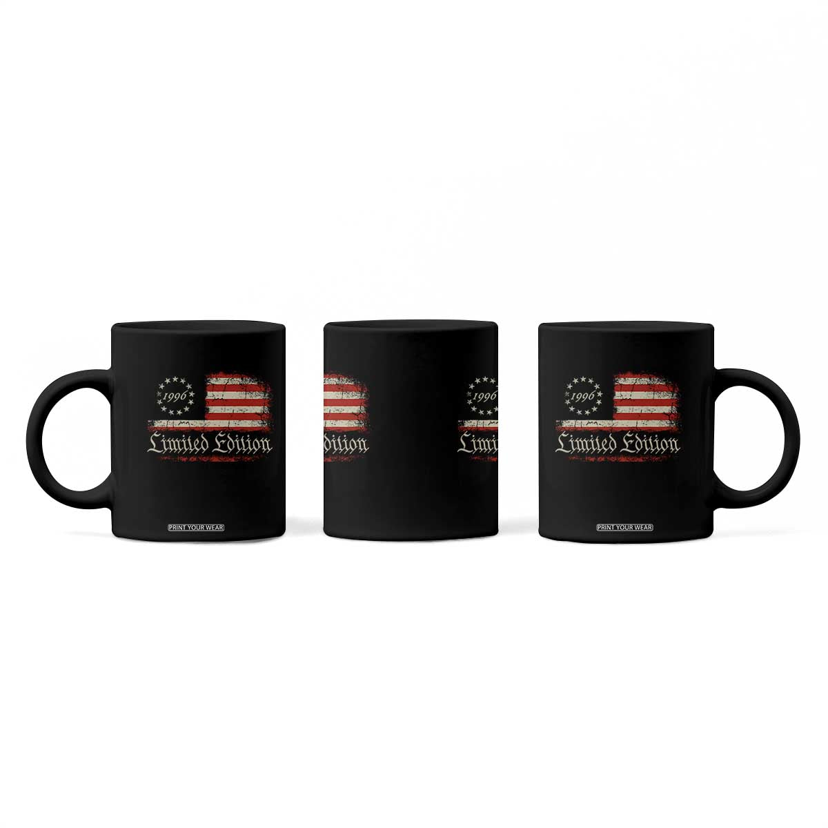 30th Birthday 1996 Limited Edition Coffee Mug Gifts for 30 Years Old Vintage American Flag