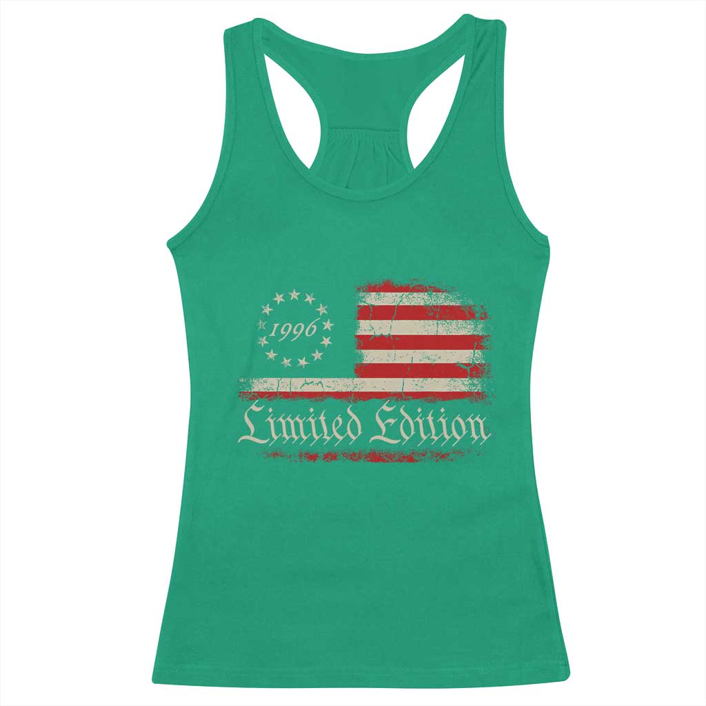 30th Birthday 1996 Limited Edition Racerback Tank Top Gifts for 30 Years Old Vintage American Flag TS11 Irish Green Print Your Wear