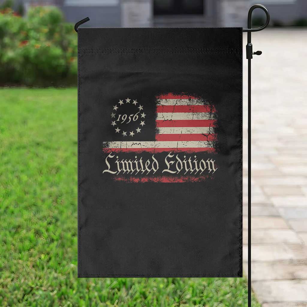 70th Birthday 1956 Limited Edition Garden Flag Gifts for 70 Years Old Vintage American Flag