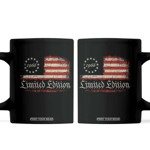 60th Birthday 1966 Limited Edition Coffee Mug Gifts for 60 Years Old Vintage American Flag