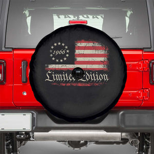 60th Birthday 1966 Limited Edition Spare Tire Cover Gifts for 60 Years Old Vintage American Flag