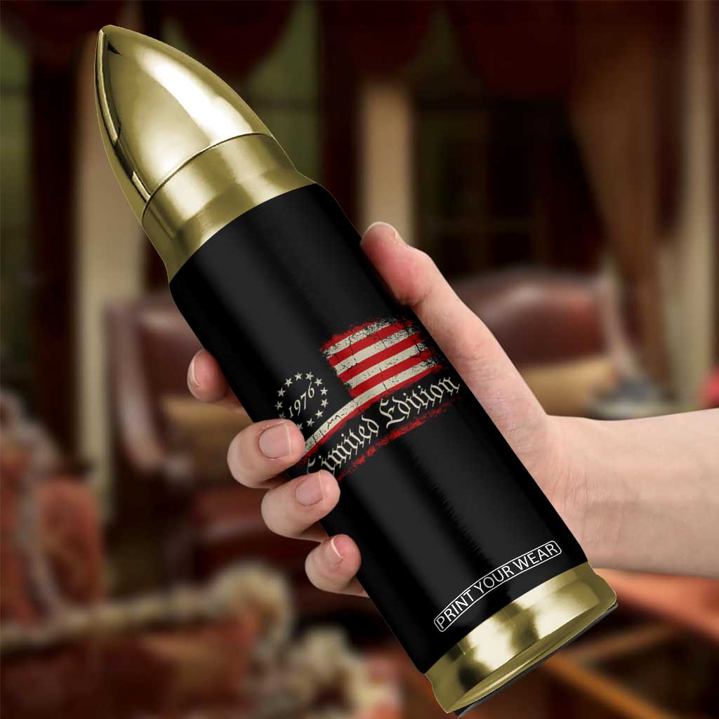 50th Birthday 1976 Limited Edition Bullet Tumbler Gifts for 50 Years Old Vintage American Flag