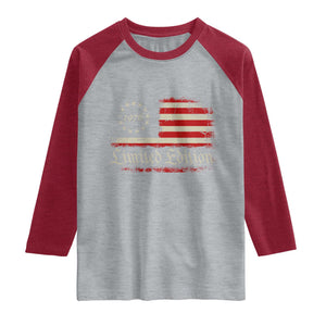 50th Birthday 1976 Limited Edition Raglan Shirt Gifts for 50 Years Old Vintage American Flag