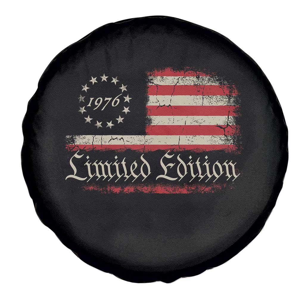 50th Birthday 1976 Limited Edition Spare Tire Cover Gifts for 50 Years Old Vintage American Flag