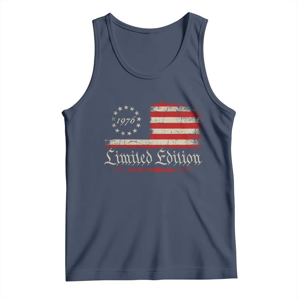 50th Birthday 1976 Limited Edition Tank Top Gifts for 50 Years Old Vintage American Flag