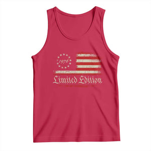 50th Birthday 1976 Limited Edition Tank Top Gifts for 50 Years Old Vintage American Flag