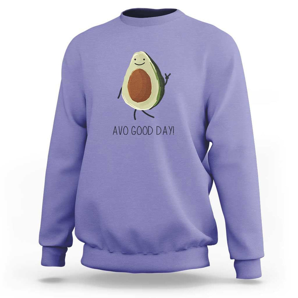 Avocado Sweatshirt Avo Good Day Cute Fruit TS11 Violet Print Your Wear