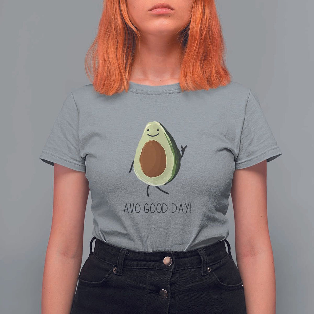 Avocado T Shirt For Women Avo Good Day Cute Fruit TS11 Sport Gray Print Your Wear