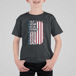 Godfather T Shirt For Kid Phonetic Alphabet Veteran Dad Uncle TS11 Black Print Your Wear