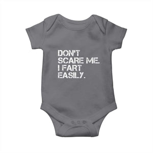 Funny Dont Scare Me I Fart Easily Baby Onesie Humor Hilarious TS11 Charcoal Print Your Wear