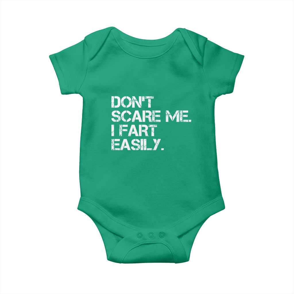 Funny Dont Scare Me I Fart Easily Baby Onesie Humor Hilarious TS11 Irish Green Print Your Wear