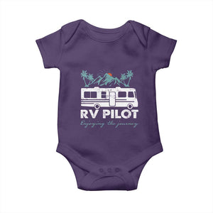 Funny RV Pilot Camping Baby Onesie Enjoying The Journey Motorhome Travel Vacation TS11 Purple Print Your Wear