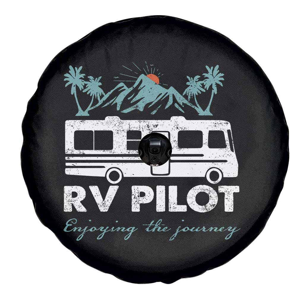 Funny RV Pilot Camping Spare Tire Cover Enjoying The Journey Motorhome Travel Vacation TS11 Print Your Wear