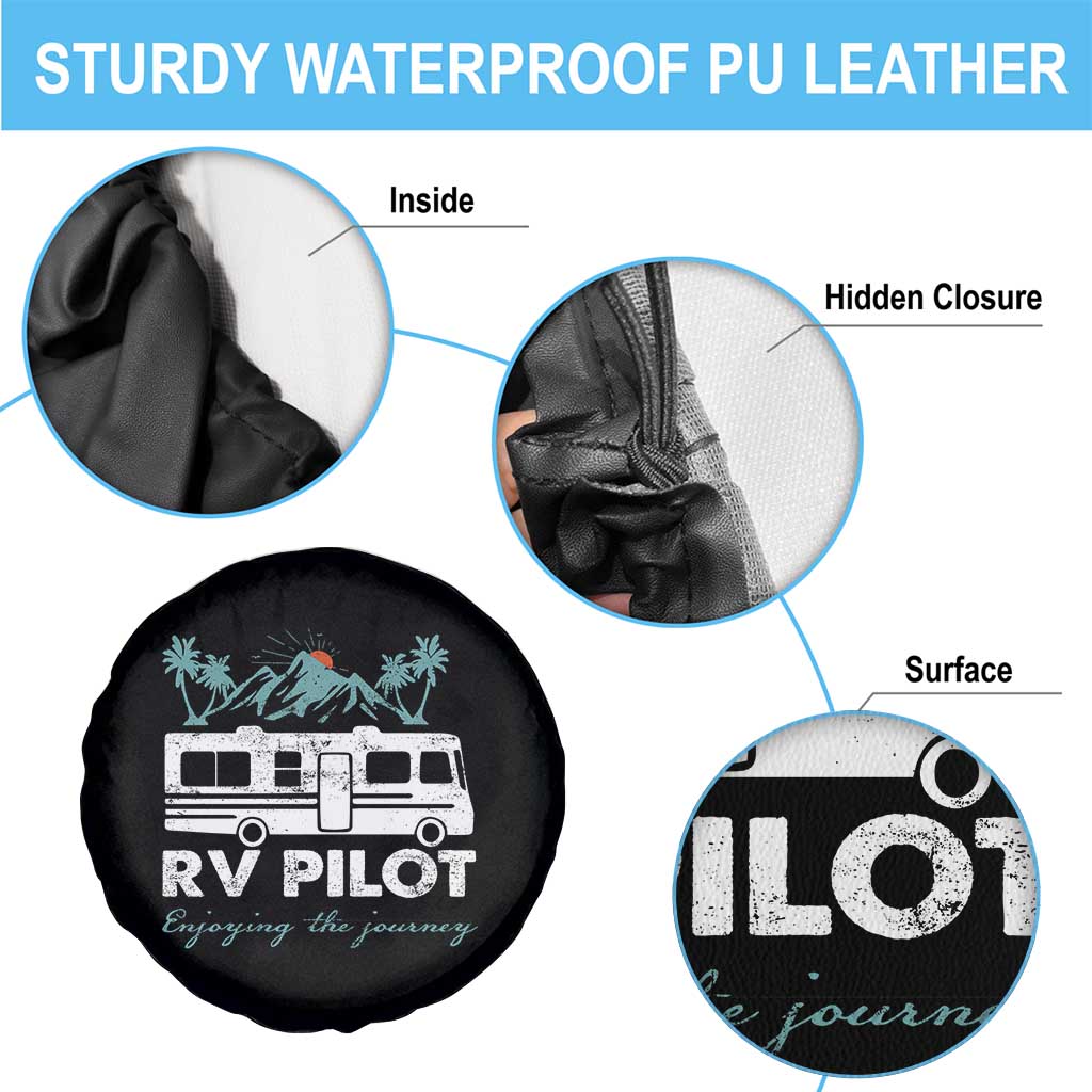 Funny RV Pilot Camping Spare Tire Cover Enjoying The Journey Motorhome Travel Vacation TS11 Print Your Wear