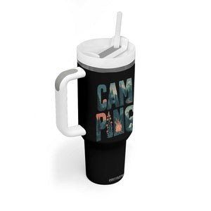 Camping Nature Adventure Campfire Tent Mountains Tumbler With Handle TS11 Print Your Wear