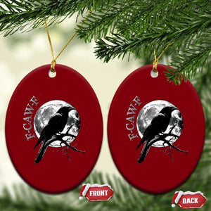 Funny F Caw F Ceramic Ornament Black Crow Moon Gothic Adult Humor TS11 Print Your Wear