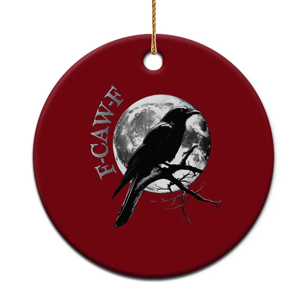 Funny F Caw F Ceramic Ornament Black Crow Moon Gothic Adult Humor TS11 1pc Red Print Your Wear