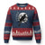 Funny F Caw F Ugly Christmas Sweater Black Crow Moon Gothic Adult Humor - Print Your Wear