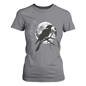Funny F Caw F T Shirt For Women Black Crow Moon Gothic Adult Humor TS11 Charcoal Print Your Wear