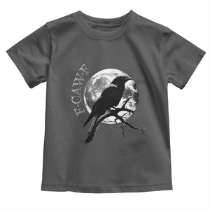Funny F Caw F Toddler T Shirt Black Crow Moon Gothic Adult Humor TS11 Dark Heather Print Your Wear