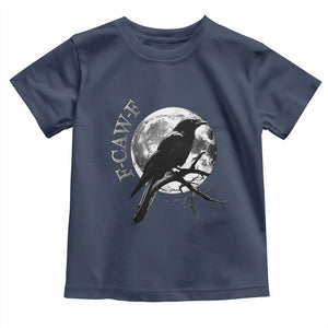 Funny F Caw F Toddler T Shirt Black Crow Moon Gothic Adult Humor TS11 Navy Print Your Wear