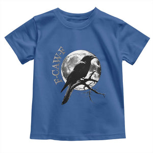 Funny F Caw F Toddler T Shirt Black Crow Moon Gothic Adult Humor TS11 Royal Blue Print Your Wear