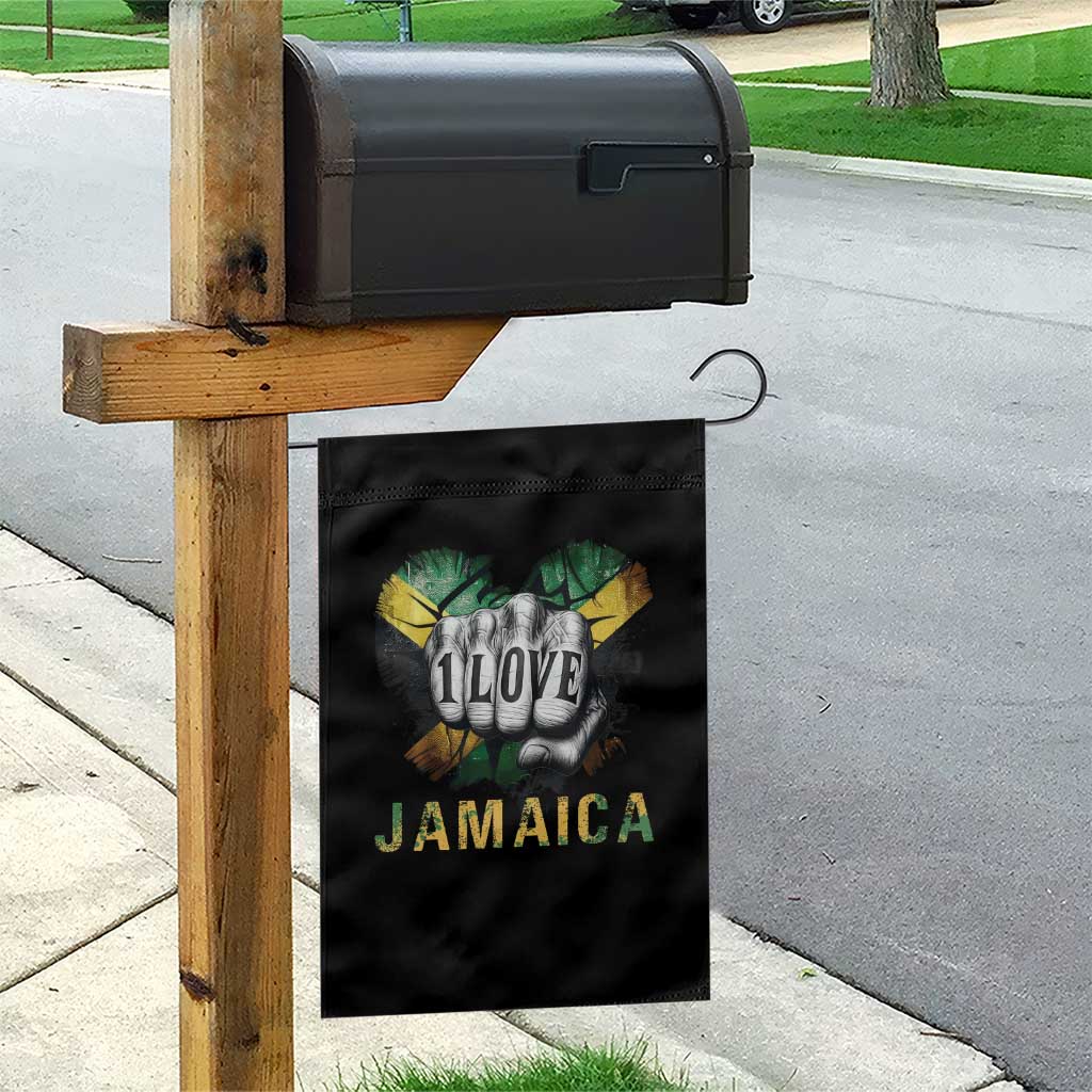 Jamaica One Love Garden Flag Rasta Reggae Punching Hand Jamaican Flag TS11 Print Your Wear