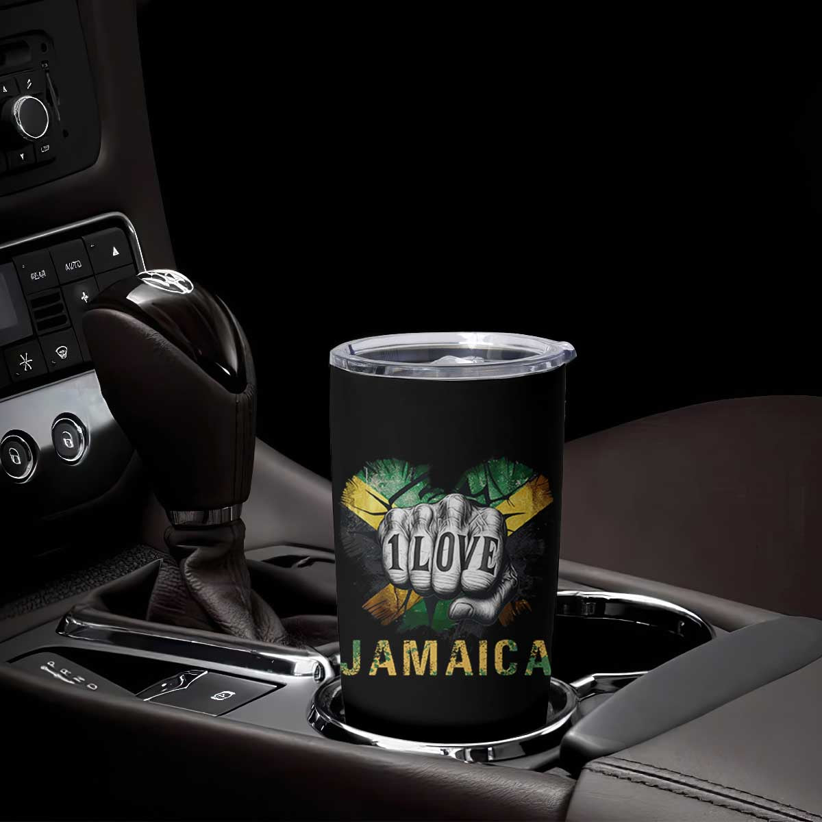 Jamaica One Love Tumbler Cup Rasta Reggae Punching Hand Jamaican Flag TS11 Print Your Wear