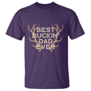 Funny Best Buckin Dad Ever T Shirt Deer Hunting Father's Day TS11 Purple Print Your Wear